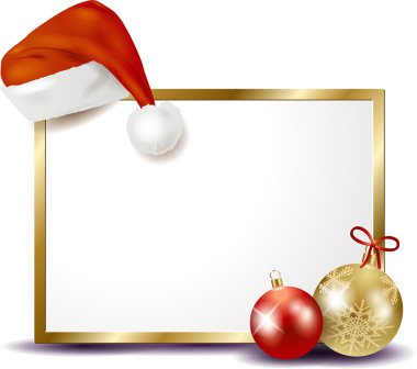Noel Baba'nın şapka ile Noel paneli