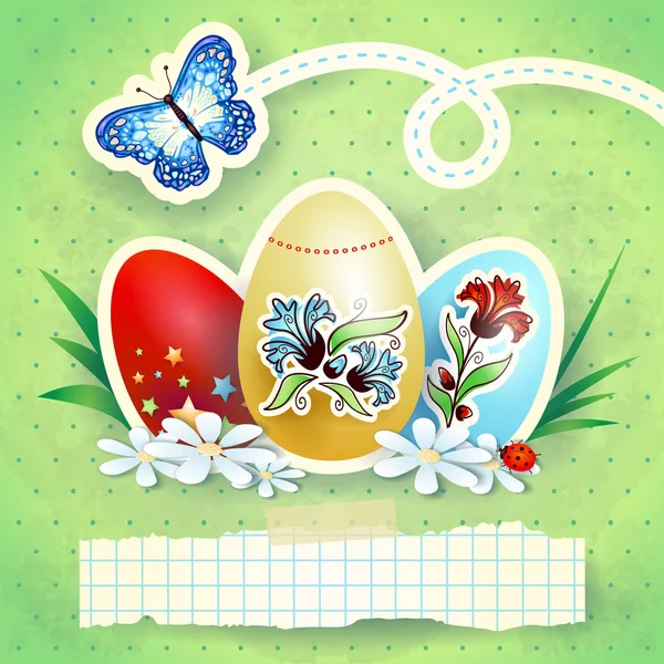 Easter background with eggs — Stock Vector