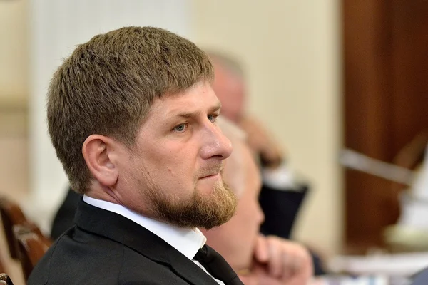 Ramzan Kadyrov na zasedání prezidia rady státu Stock Snímky