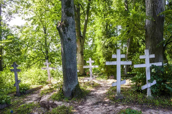 Кладбище в кампусе монастыря Войново, Варминско-Мазурское воеводство — стоковое фото