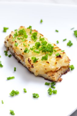 patates püresi ile pişmiş cod