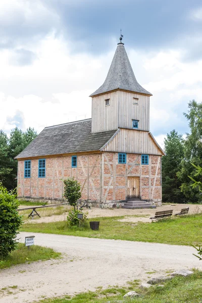 Holzkirche, ethnographischer Park Kaszubski — Stockfoto