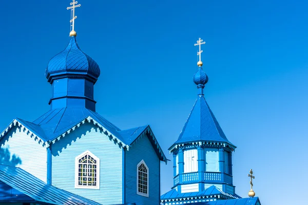 Iglesia ortodoxa de madera en Narew — Foto de Stock