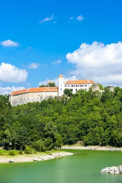 Bítov zamek z Zapora Vranovska — Zdjęcie stockowe