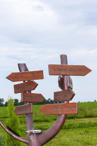 Guideposts in Cihost, Czech Republic — Stock Photo, Image