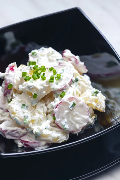 Весняний картопляний салат з редькою — стокове фото