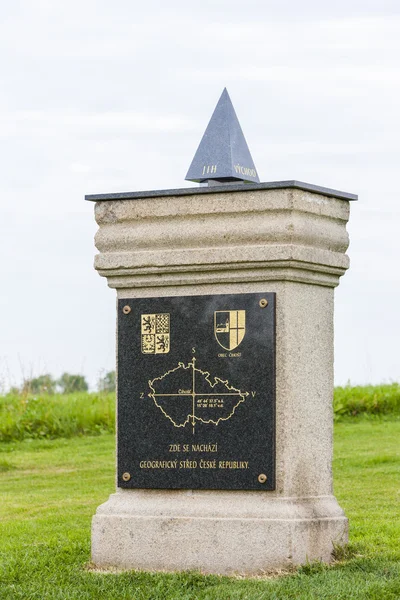 Geographical center of the Czech Republic — Stock Photo, Image