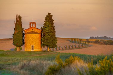 Madonna di Vitaleta Kilisesi, San Quirico d Orcia, Toskana, İtalya