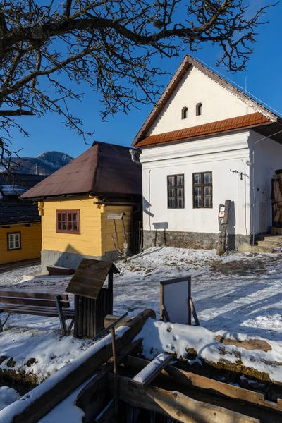 Velka Fatra Dağlarındaki Vlkolinec Köyü Unesco Sahası Slovakya — Stok fotoğraf