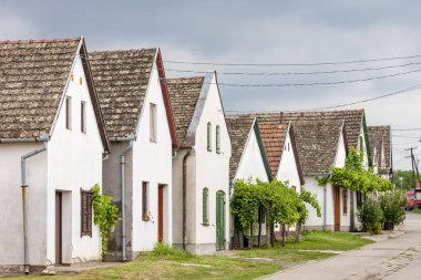 Hajos, Kalocsa County, Güney Büyük Ovası, Macaristan 'daki mahzen yolu.
