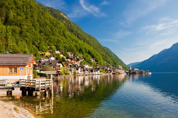 Hallstatt Aldeia Montanha Alpes Austríacos Áustria — Fotografia de Stock