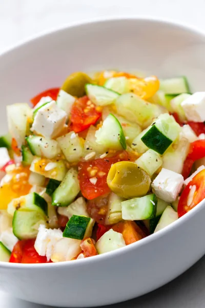 Salada Legumes Com Queijo Feta — Fotografia de Stock