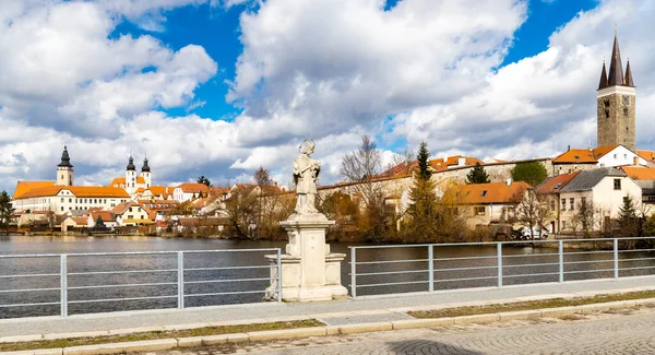 Çek Cumhuriyeti Nin Telc Kentindeki Eski Bir Kasaba — Stok fotoğraf