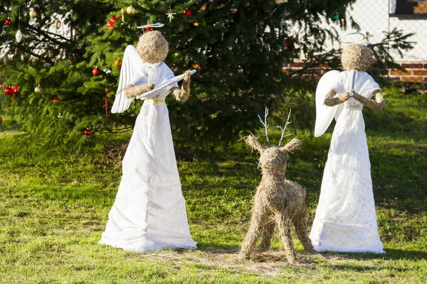 Bodegón Navidad Con Ángeles —  Fotos de Stock