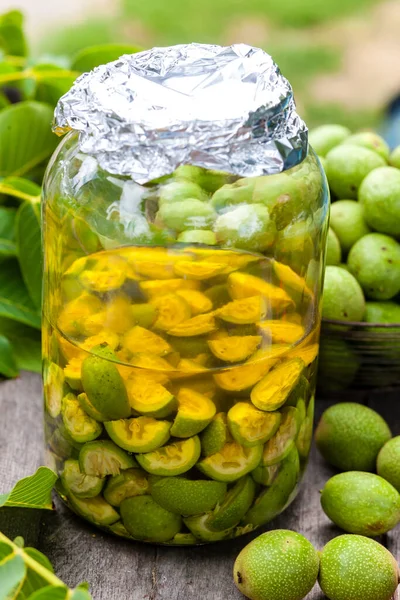 Still Life Walnut Liqueur — Stock Photo, Image