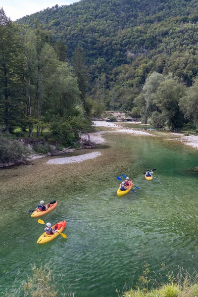 Rafting Sava Bohinjka Triglav Ulusal Parkı Slovenya — Stok fotoğraf