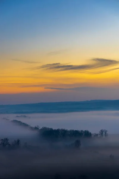 Закат Над Палавой Южная Моравия Чехия — стоковое фото