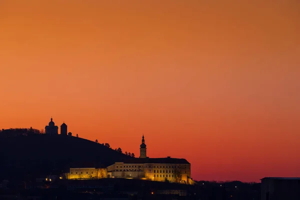 Castello Mikulov Collina Santa Moravia Meridionale Repubblica Ceca — Foto Stock