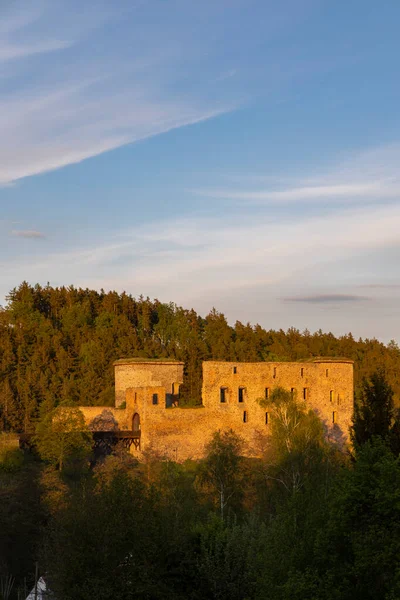 Ruinas Del Castillo Krakovec Bohemia Central República Checa — Foto de Stock