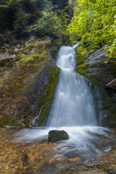 Vattenfall Vid Floden Huntava Nizky Jesenik Norra Mähren Tjeckien — Stockfoto