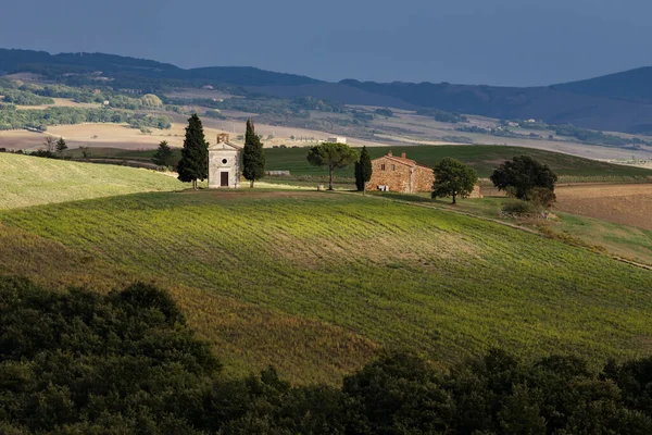 Chapel Madonna Vitaleta San Quirico Orcia Tuscany Italy — Stock Photo, Image