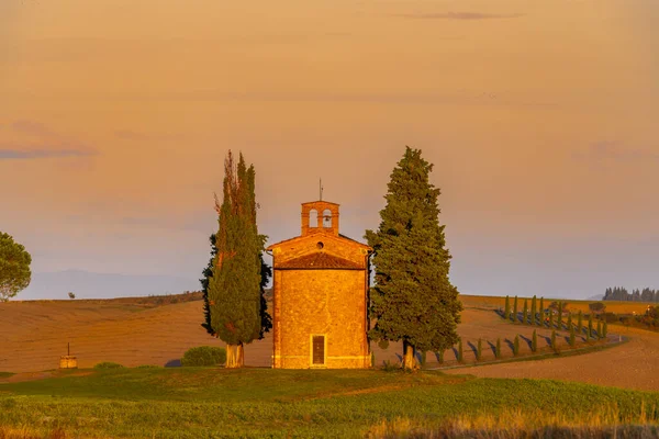 Capela Madonna Vitaleta San Quirico Orcia Toscana Itália — Fotografia de Stock