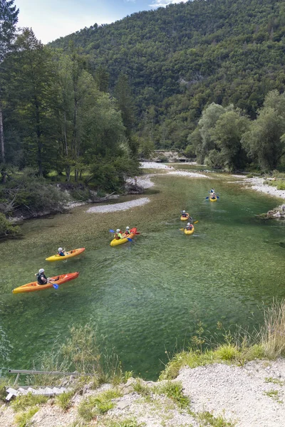 Rafting Sava Bohinjka Nel Parco Nazionale Del Triglav Slovenia — Foto Stock