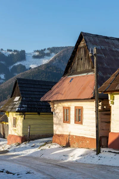 Wieś Vlkolinec Unesco Górach Velka Fatra Słowacja — Zdjęcie stockowe