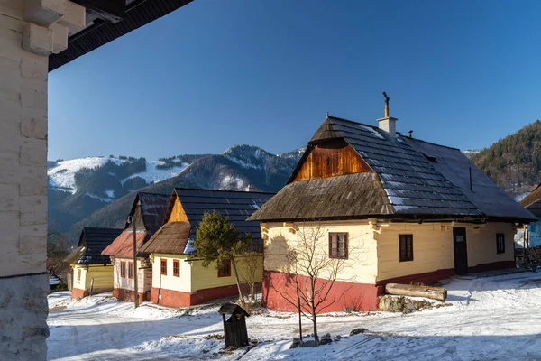 Wieś Vlkolinec Unesco Górach Velka Fatra Słowacja — Zdjęcie stockowe