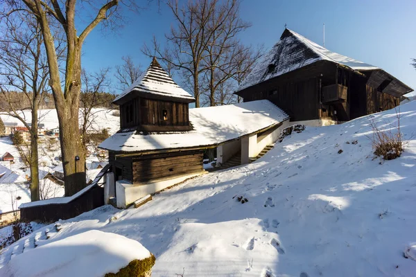 Trä Artikulär Kyrka Lestiny Unesco Webbplats Slovakien — Stockfoto