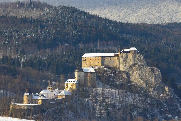 Orava Castle Winter Landscape Orava Region Slovakia — Stock Photo, Image