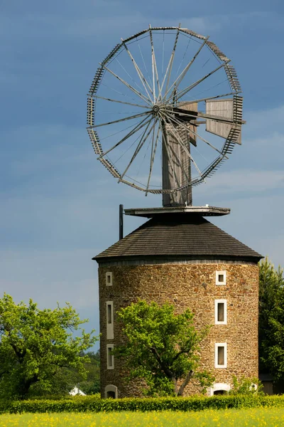 Dutch Type Windmill Unique Halladay Turbine Ruprechtov Southern Moravia Czech — Stock Photo, Image