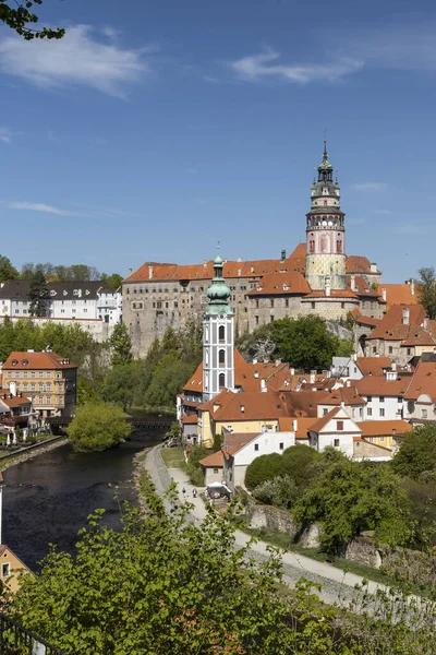 Kilátás Város Vár Cseh Krumlov Dél Csehország Csehország — Stock Fotó