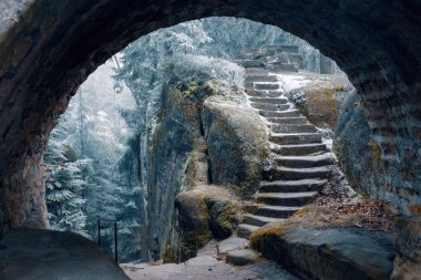 Çek Cumhuriyeti, Doğu Bohemya 'daki Broumovske Steny Dağları