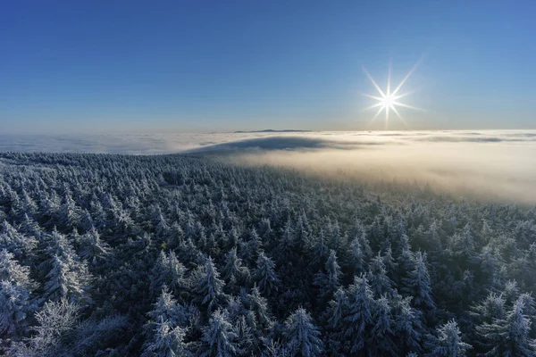 Winter Landscape Velka Destna Orlicke Mountains Eastern Bohemia Czech Republic — Stock Photo, Image