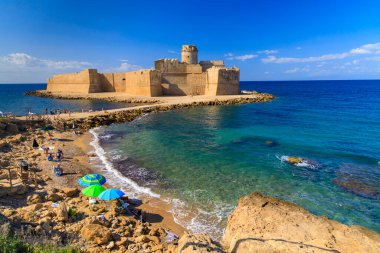 Isola di Capo Rizzuto Kalesi, Crotone ili, Calabria, İtalya