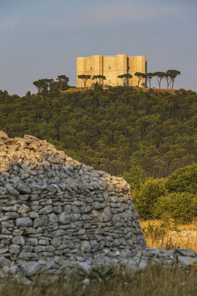 Castel Del Monte Slott Byggt Åttakantig Form Den Tyskromerske Kejsaren — Stockfoto