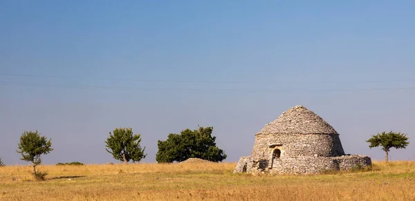 Trulli Casas Típicas Perto Castel Del Monte Região Apúlia Itália — Fotografia de Stock