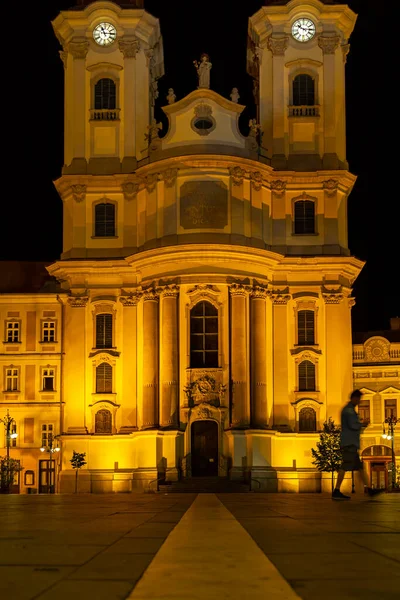 Night Time Eger Hungary — Stock Photo, Image