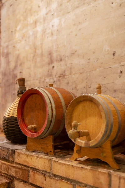 Wooden Oak Barrels Winery Nearby Batorove Kosihy Slovakia — Stock Photo, Image