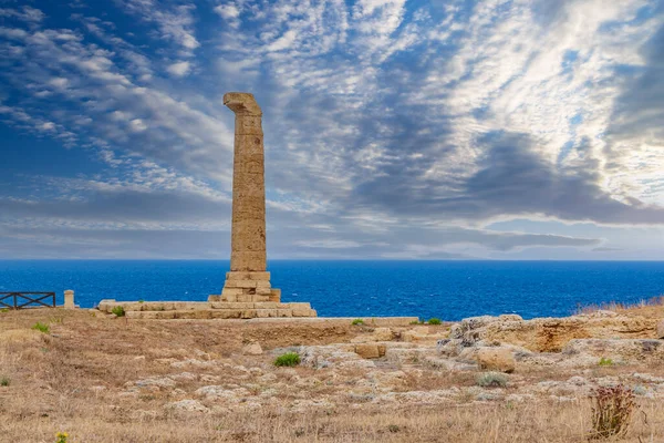 Capo Colonna Crotone Calabria Talya Yakınlarındaki Hera Lacinia Tapınağı — Stok fotoğraf