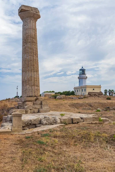 Capo Colonna Crotone Calabria Talya Yakınlarındaki Hera Lacinia Tapınağı — Stok fotoğraf