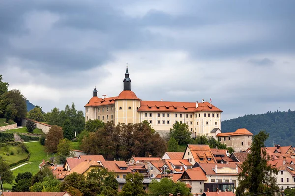 Burg Und Stadt Skofja Loka Slowenien — Stockfoto