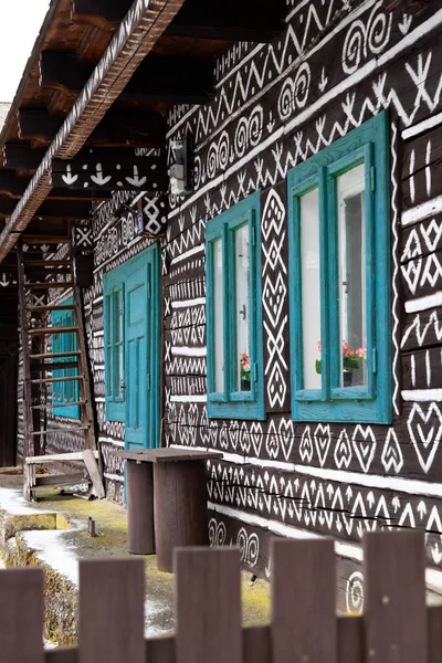 Painted Folk House Unesco Village Cicmany Slovakia — Stock Photo, Image