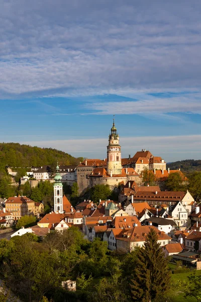 捷克共和国南波西米亚捷克克拉姆洛夫城和城堡景观 — 图库照片
