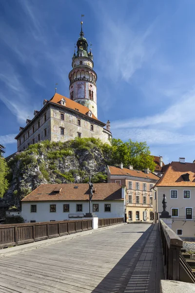 Kilátás Város Vár Cseh Krumlov Dél Csehország Csehország — Stock Fotó