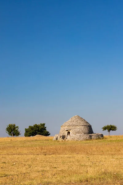 Trulli Τυπικά Σπίτια Κοντά Στο Castel Del Monte Περιοχή Apulia — Φωτογραφία Αρχείου