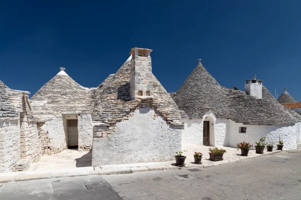 Trulli Häuser Alberobello Unesco Stätte Region Apulien Italien — Stockfoto