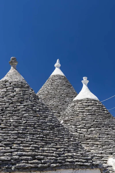 Σπίτια Trulli Στο Alberobello Τοποθεσία Unesco Περιοχή Apulia Ιταλία — Φωτογραφία Αρχείου