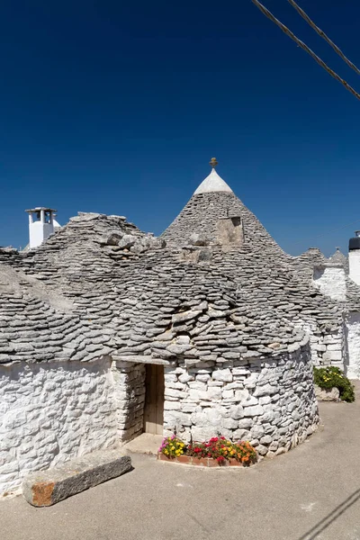 意大利Apulia地区 教科文组织场址 Alberobello的Trulli之家 — 图库照片